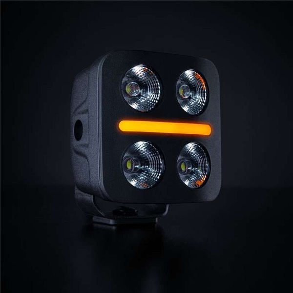 Foco LED de conducción luz blanco, rojo, ámbar NUUK D-LINE QUBE 3", 39W 2920Lm, alcance 59m, R10