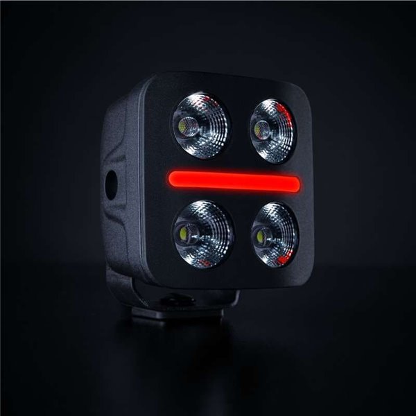 Foco LED de conducción luz blanco, rojo, ámbar NUUK D-LINE QUBE 3", 39W 2920Lm, alcance 59m, R10
