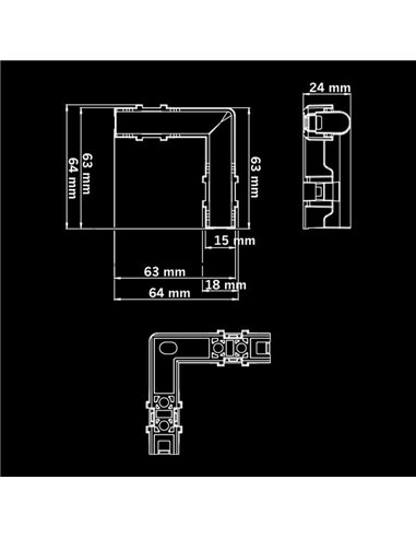 Feu de position avant d'angle à LED, lumière blanche, FREEDOM DARK LINE, 2 W, R148