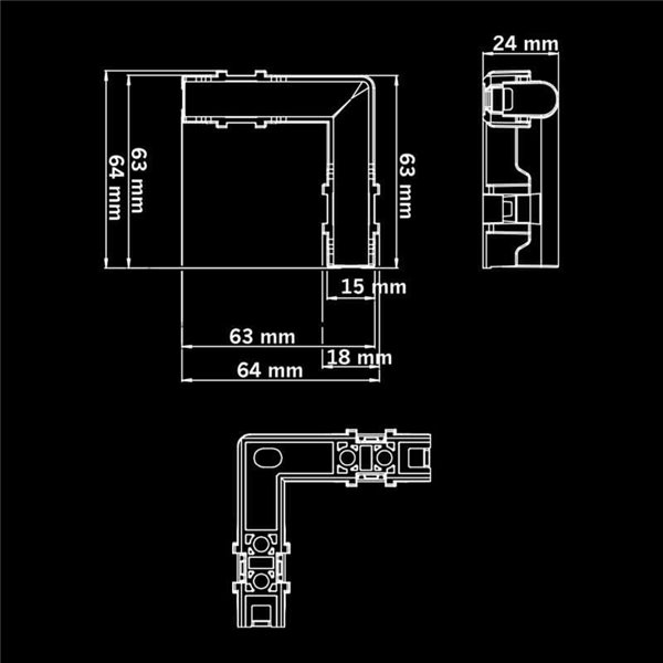 Luz de posição traseira de canto LED, luz vermelha, FREEDOM DARK LINE, 3W, R148
