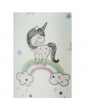 Lámpara infantil de Techo 3 Luces con Unicornio y Arcoiris de Purpurina de Dalber | Leonleds Iluminación