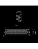 Barra de luz LED de trabajo SIBERIA XP RED TIGER, de larga distancia, 12" 95W 6400Lm, alcance 248m