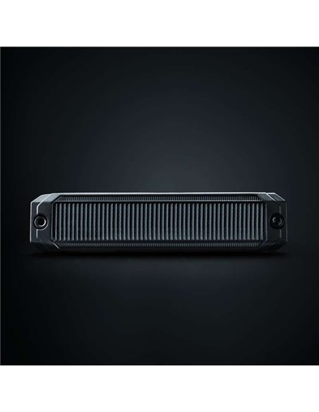 Luz LED de posición blanca DARK KNIGHT SM6, con lente super oscura, 3,3W 120x8x28mm