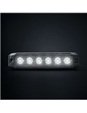 Luz LED de posición blanca DARK KNIGHT SM6, con lente super oscura, 3,3W 120x8x28mm