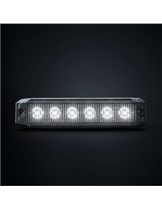 Luz LED de posición blanca DARK KNIGHT SM6, con lente super oscura, 3,3W 120x8x28mm