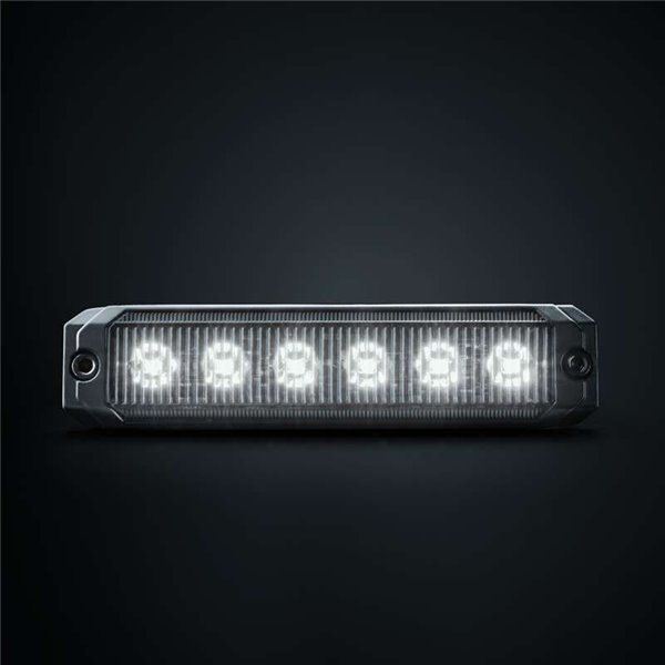 Luz LED de posición blanca DARK KNIGHT SM6, con lente super oscura, 3,3W 120x8x28mm