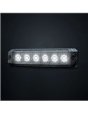 Luz LED de posición blanca DARK KNIGHT SM6, con lente super oscura, 3,3W 120x8x28mm