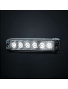 Luz LED de posición blanca DARK KNIGHT SM6, con lente super oscura, 3,3W 120x8x28mm 2