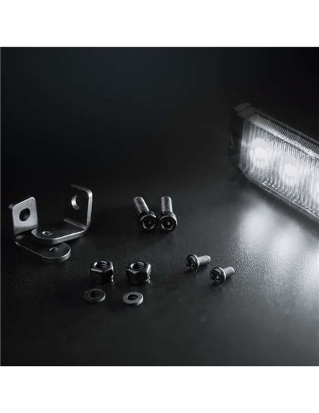 Luz LED de posición blanca DARK KNIGHT SM6, con lente super oscura, 3,3W 120x8x28mm