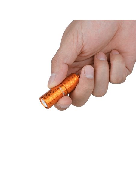 Linterna de llavero LED I1 R 2 PRO 180 Lumens 3.7V 130mAh 10220 batería recargable USB IPX8 Naranja