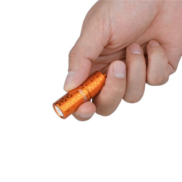 Linterna de llavero LED I1 R 2 PRO 180 Lumens 3.7V 130mAh 10220 batería recargable USB IPX8 Naranja