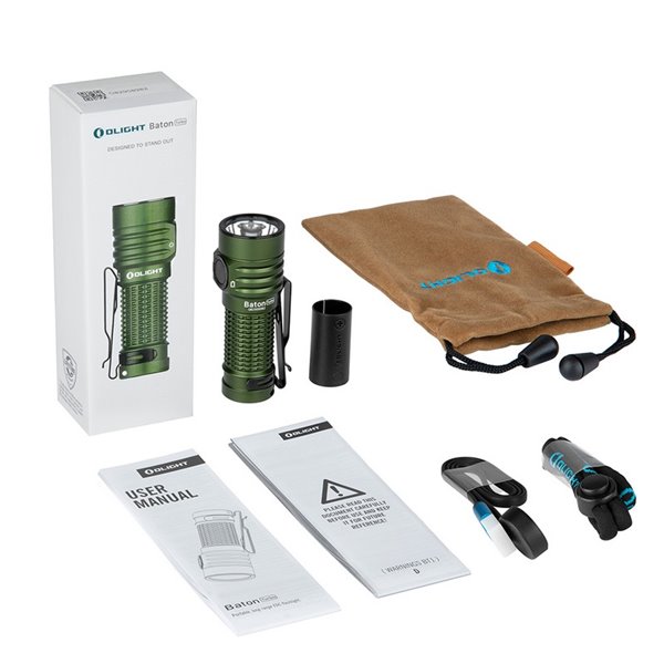 Linterna LED de mano BATON TURBO 1000Lm y alcance 510m Batería de ion de litio de 1100mAh 3.6V IPX8