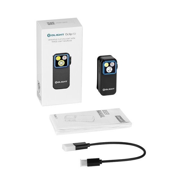 Lampe torche LED à clip OCLIP PRO 500 lm, portée de 120 m, batterie Li-ion 580 mAh 3,7 V, IPX6