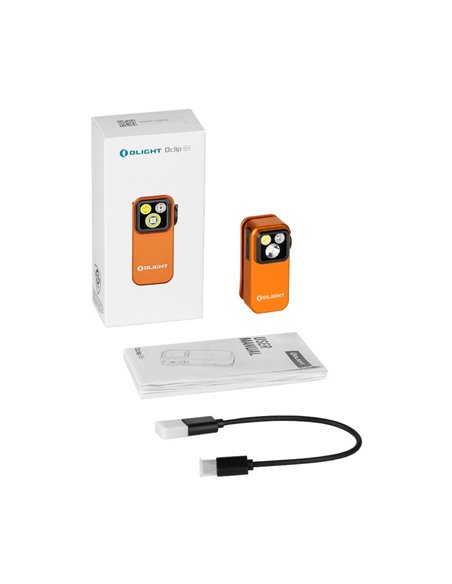 Linterna de clip LED OCLIP PRO 500Lm y 120m alcance batería de iones de litio de 580mAh 3.7V IPX6