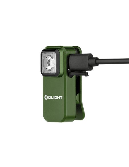 Linterna LED de clip OCLIP 300Lm USB-C y 70m alcance batería recargable 280mAh 3.7V IPX5
