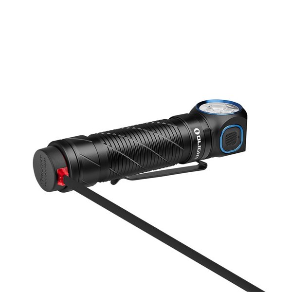 Lampe torche portable PERUN 3 LED à angle droit, portée de 3 000 lm et 160 m, batterie 21700 4 000 mAh, IP68