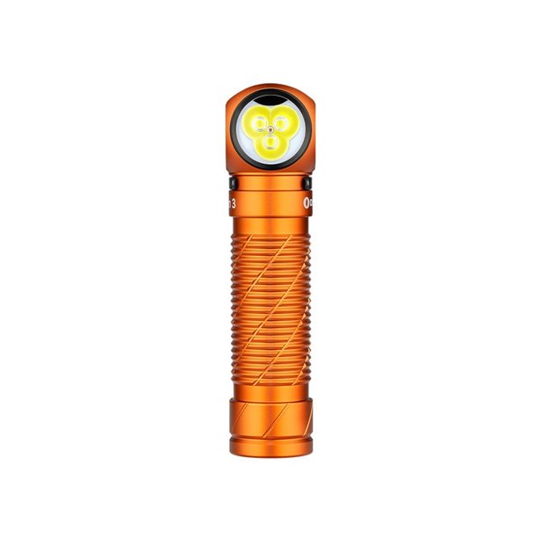 Lampe torche portable PERUN 3 LED à angle droit, portée de 3 000 lm et 160 m, batterie 21700 4 000 mAh, IP68