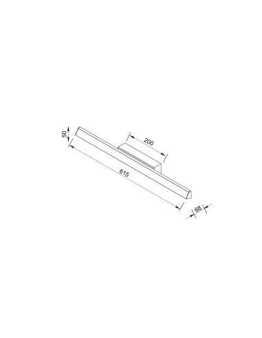 Aplique de Pared LED LINEAL con luz arriiba y abajo, 22W 3000K negro