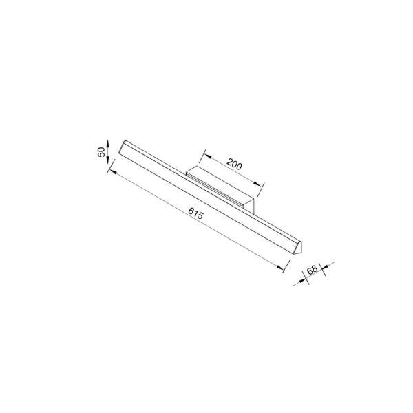 Aplique de Pared LED LINEAL con luz arriiba y abajo, 22W 3000K negro