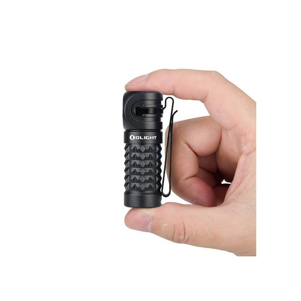 Linterna LED compacta de mano PERUN MINI ANGULO RECTO 1000Lm y 100m alcance batería 550 mAh 3.7V IPX8