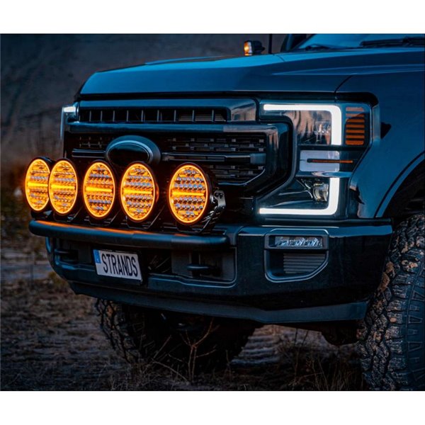 Farol de LED de longo alcance Strands SIBERIA NRS Night Ranger de 9″, 13.377 lm, 900 m, 12/24 V, 34 pontos de luz, uso off-road