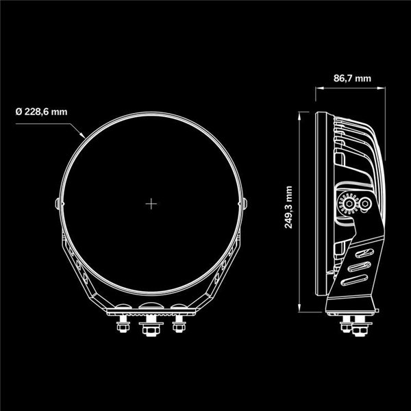 Faro LED Largo Alcance Strands SIBERIA NRS Night Ranger 9″ Spot ,13.377Lm, 900m 12/24V 34 puntos de luz, uso Off Road