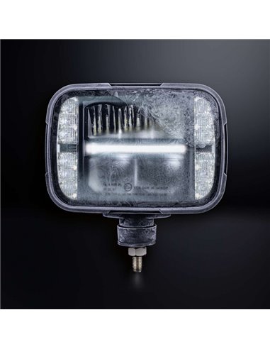 Faro LED calefactable ALASKA SNOW PLOW 12/24V, 1380Lm, 160m, luz larga/corta, posición/intermitente, ECE R6, R7, R112 R10