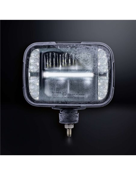 Faro LED calefactable ALASKA SNOW PLOW 12/24V, 1380Lm, 160m, luz larga/corta, posición/intermitente, ECE R6, R7, R112 R10