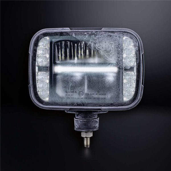 Faro LED calefactable ALASKA SNOW PLOW 12/24V, 1380Lm, 160m, luz larga/corta, posición/intermitente, ECE R6, R7, R112 R10
