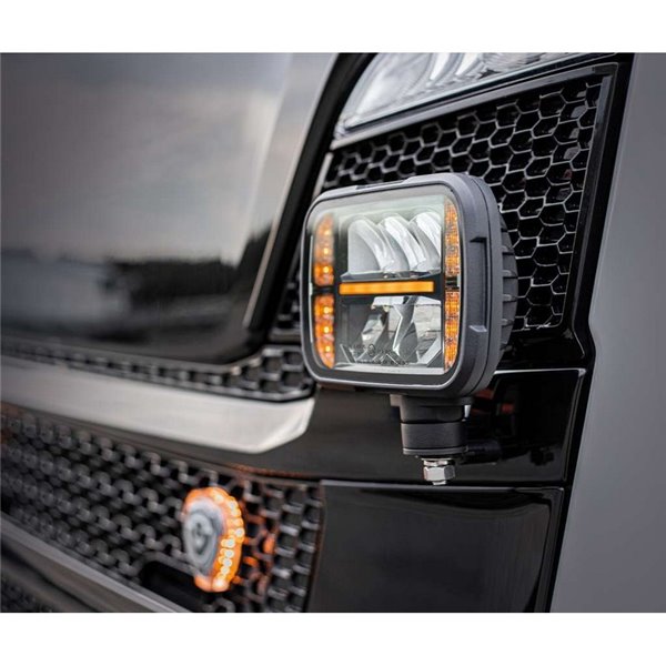 Faro LED calefactable ALASKA SNOW PLOW 12/24V, 1380Lm, 160m, luz larga/corta, posición/intermitente, ECE R6, R7, R112 R10
