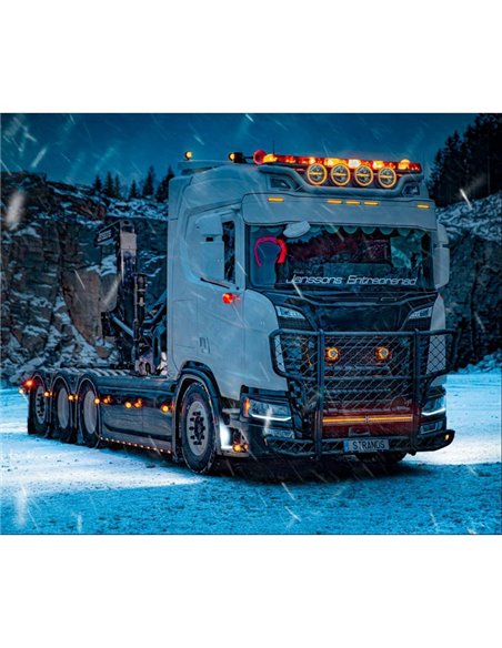 Barra LED calefactable SIBERIA DRH 22" 91W, 6316Lm, 450m, luz posición blanca/ámbar, ECE R7, R112, R10