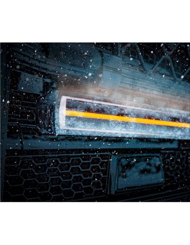 Barre LED chauffante SIBERIA DRH 22" 91W, 6316Lm, 450m, feu de position blanc/ambre, ECE R7, R112, R10