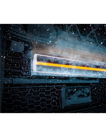 Barra de LED aquecida SIBERIA DRH 22" 91W, 6316Lm, 450m, luz de posição branca/âmbar, ECE R7, R112, R10