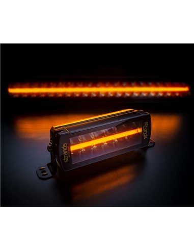 Barra de LED SIBERIA OUTLAW UDX 8" 66W, 5758Lm, 464m, luz de posição branca/âmbar, ECE R148, R149, R10