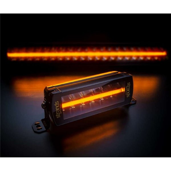 Barra LED SIBERIA OUTLAW UDX 8" 66W, 5758Lm, 464m, luz posición blanca/ámbar, ECE R148, R149, R10