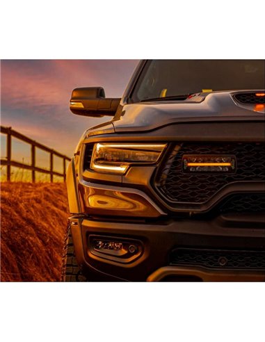 Barra de LED SIBERIA OUTLAW UDX 8" 66W, 5758Lm, 464m, luz de posição branca/âmbar, ECE R148, R149, R10