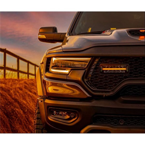 Barra LED SIBERIA OUTLAW UDX 8" 66W, 5758Lm, 464m, luz posición blanca/ámbar, ECE R148, R149, R10