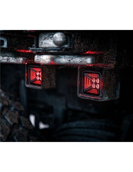 Faro de trabajo LED 38W STRANDS DARK KNIGHT FORTEX, 3200Lm, luz posición roja, ECE R10 Off Road