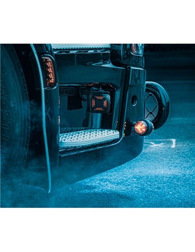 Faro de trabajo LED 38W STRANDS DARK KNIGHT FORTEX, 3200Lm, luz posición roja, ECE R10 Off Road