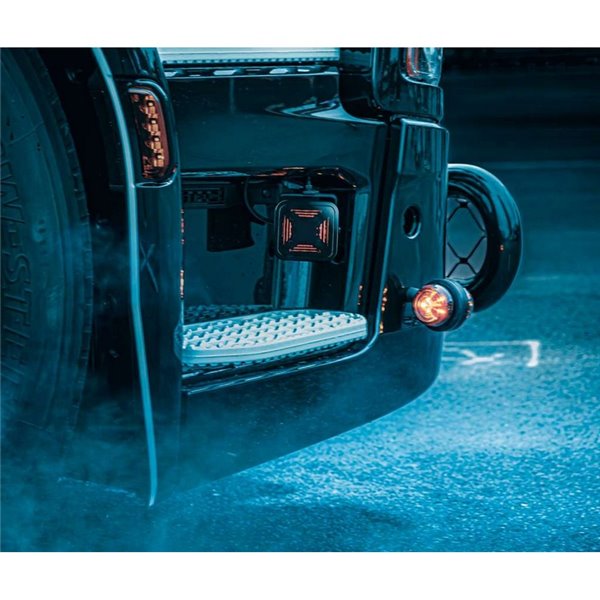 Phare de travail LED STRANDS DARK KNIGHT FORTEX 38 W, 3 200 lm, feu de position rouge, ECE R10 tout-terrain
