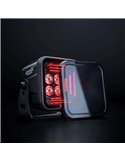 Faro de trabajo LED 38W STRANDS DARK KNIGHT FORTEX, 3200Lm, luz posición roja, ECE R10 Off Road