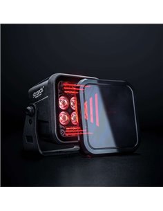 Faro de trabajo LED 38W STRANDS DARK KNIGHT FORTEX, 3200Lm, luz posición roja, ECE R10 Off Road 2