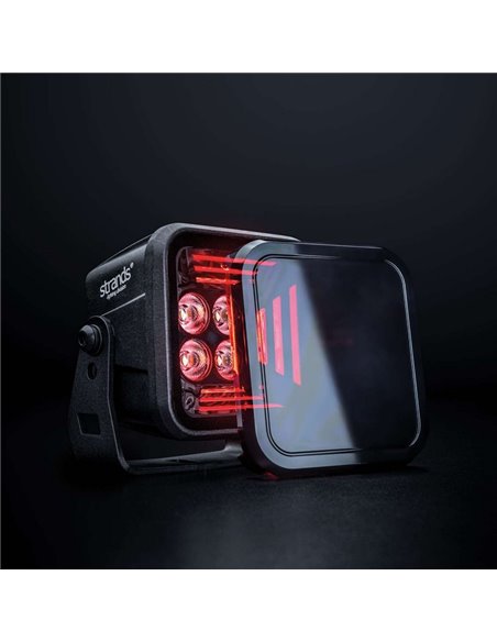 Faro de trabajo LED 38W STRANDS DARK KNIGHT FORTEX, 3200Lm, luz posición roja, ECE R10 Off Road