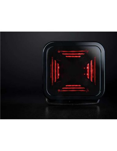 Faro de trabajo LED 38W STRANDS DARK KNIGHT FORTEX, 3200Lm, luz posición roja, ECE R10 Off Road