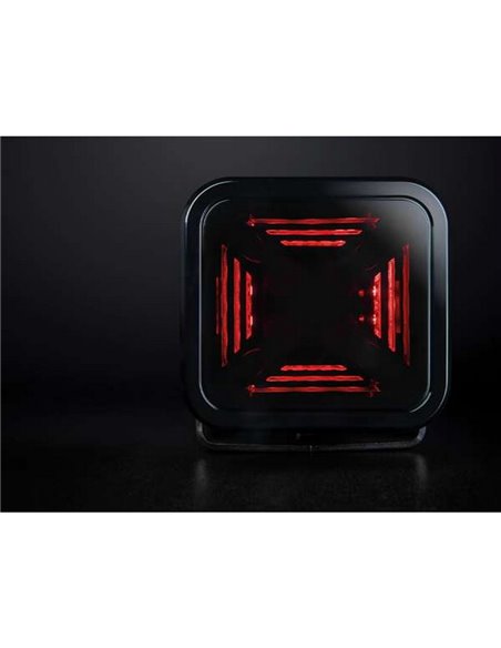 Luz de trabalho LED STRANDS DARK KNIGHT FORTEX 38W, 3200Lm, luz de posição vermelha, ECE R10 Off Road