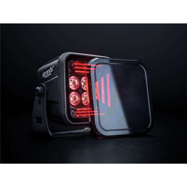Faro de trabajo LED 38W STRANDS DARK KNIGHT FORTEX, 3200Lm, luz posición roja, ECE R10 Off Road