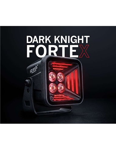 Faro de trabajo LED 38W STRANDS DARK KNIGHT FORTEX, 3200Lm, luz posición roja, ECE R10 Off Road