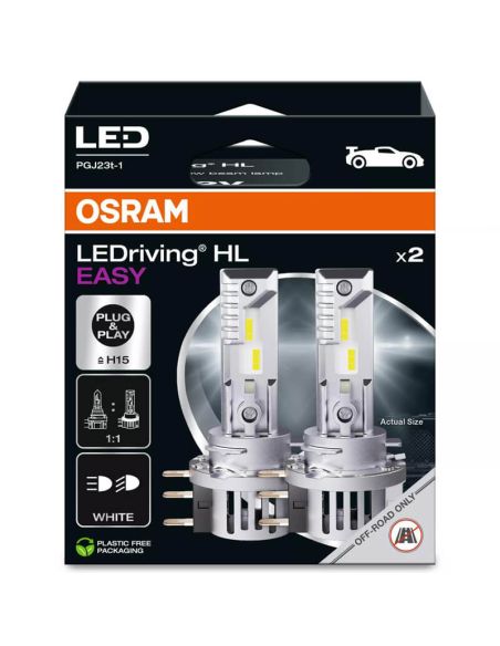 Bombillas LED H15 12V Sin transformador Plug & Play LEDriving HL EASY 2 Unds. 64176DWESY-2HB