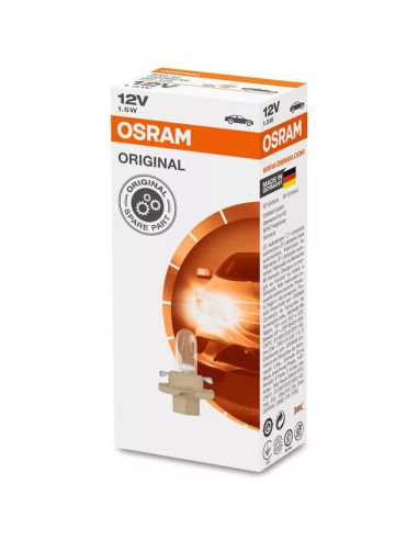 Caixa de lâmpada auxiliar OSRAM 2452MFX6 BX8.4d-12.5 12V 1W – Base bege | Peça de reposição OEM