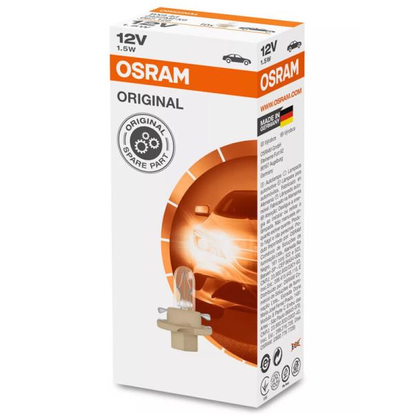 Caja Lámpara Auxiliar OSRAM 2452MFX6 BX8.4d-12.5 12V 1W – Base Beige | Recambio OEM